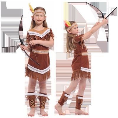 Maškarní kostýmy Rodič-dítě Indické oblečení Rodič-dítě Vystoupení Kostýmy Halloweenské Vystoupení Kostýmy Divošské Kostýmy