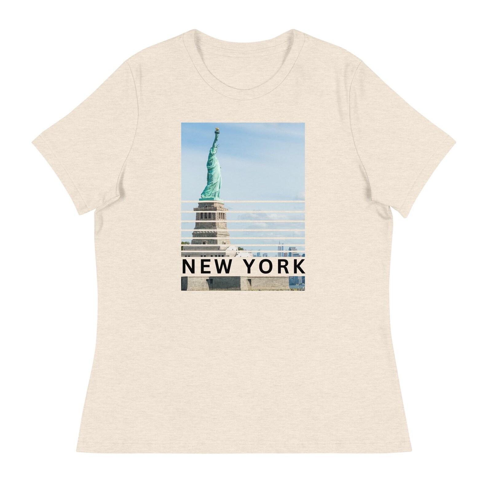 NYC Vibes Blinds Women s Relaxed T-Shirt - Celebrate the Spirit of the Big Apple! (White) XL