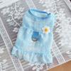 Breathable Mesh Dog Cool Dress Flying Sleeves Pet Floral Skirt Cooling Dog Vest  for Cats Puppy
