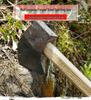 Mason's Hammer Set: Square and Flat Head, Pointed Head, Forged Iron, Round Head for Mining.
