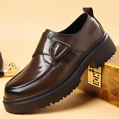 Mode Heren Loafers met Dikke Zool Alles-match Bruiloft Herenschoenen Casual Mode Wandelschoenen Heren Nieuwe Collectie Leer Heren Zakelijke Schoenen