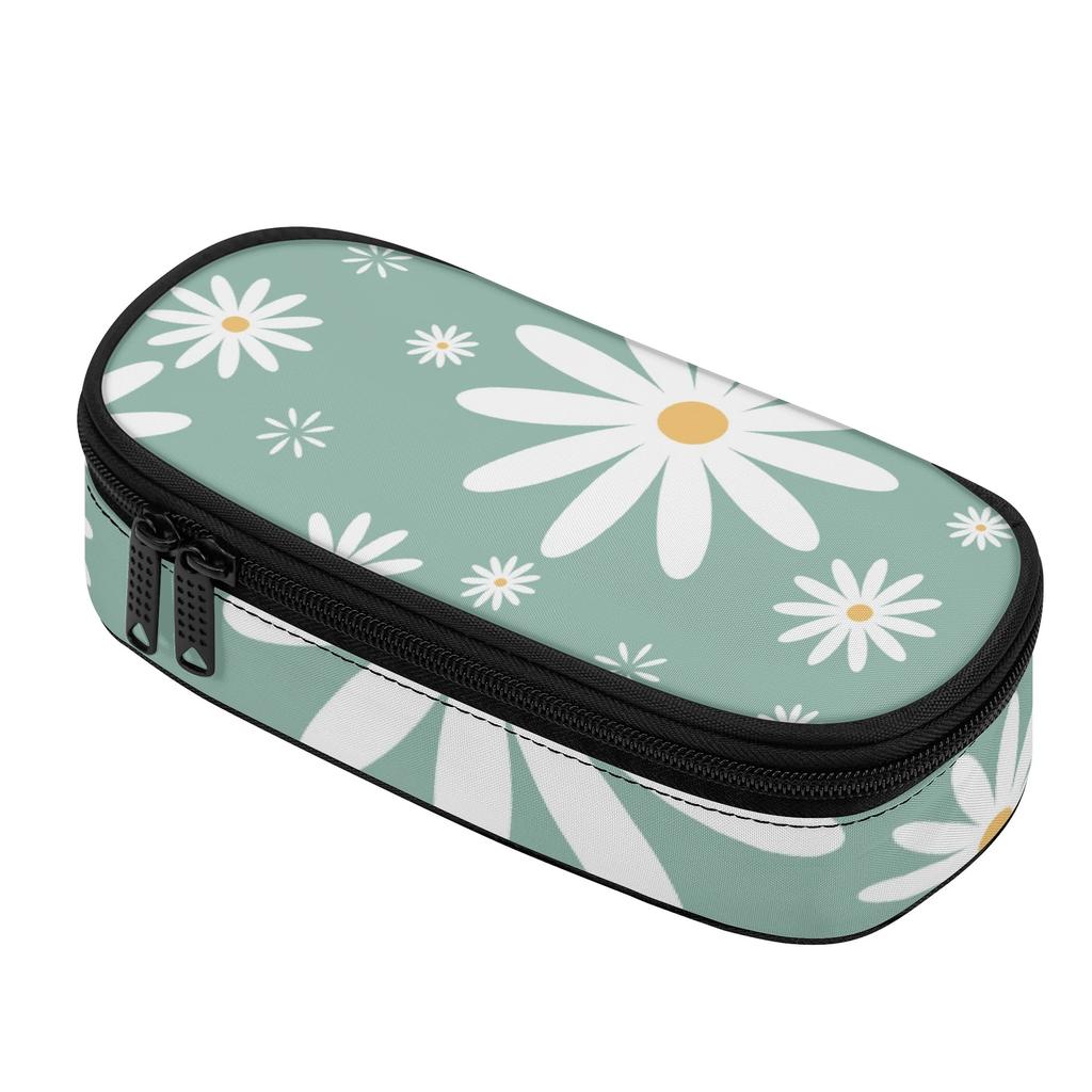 School Pencil Case 300D Polyester Large Capacity Smooth Zipper with Mesh Pocket Removable Divider and Pen Slots for Students
