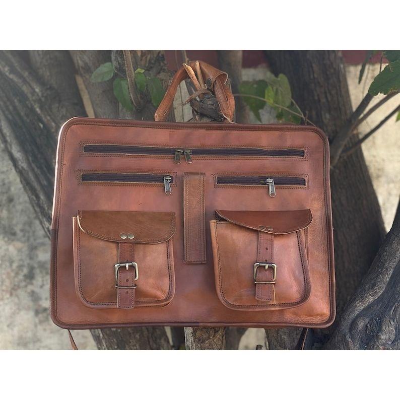 New Genuine Leather Duffel Bag Vintage Carry On Weekend Bag Large Duffel Luggage Bag Gym Overnight Travel Bag Gift for Men & Women