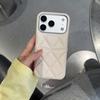 Xiaoxiangfeng rhombus card leather pattern is suitable for Apple 17Promax mobile phone case iPhone16 solid color 15/14/13