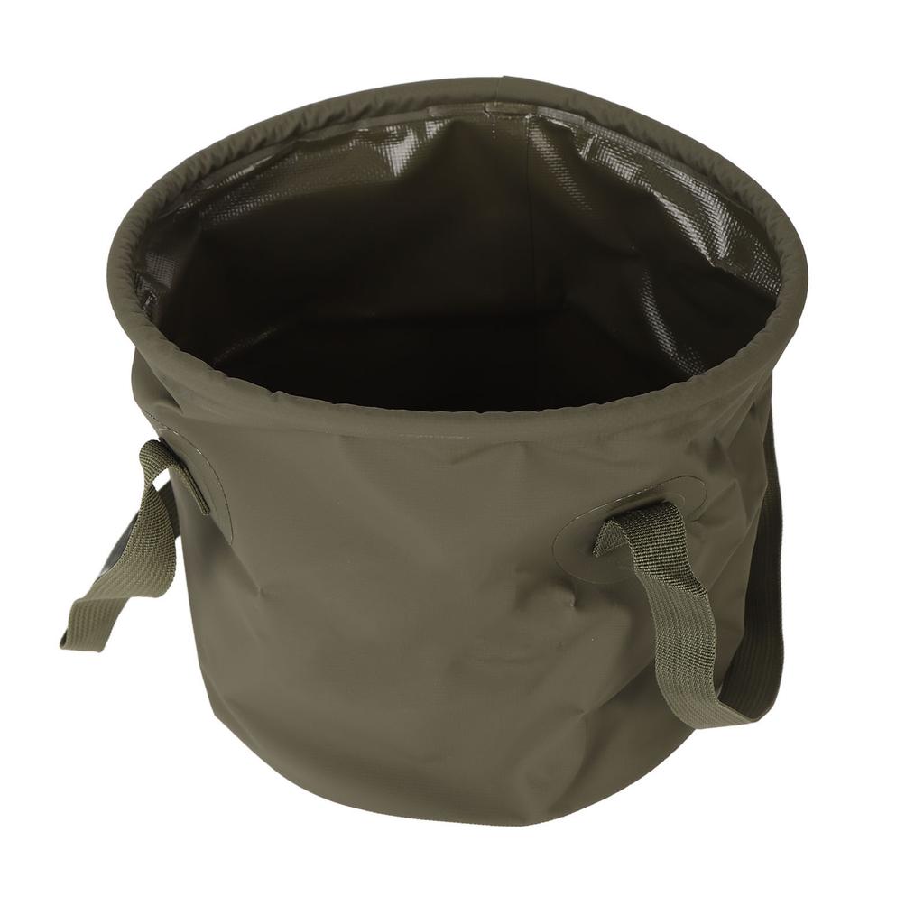 OD Green Collapsible Camping Foldable Bucket Portable Folding Water Storage Bucket for Fishing Travelling Small Size 10L