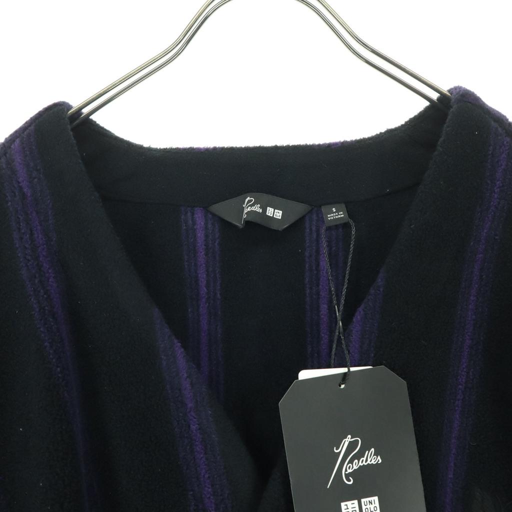 unused UNIQLO NEEDLES Needles collaboration One-point logo stripe pattern Long sleeve freeze cardigan Men's Used