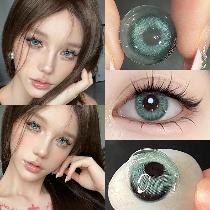 

Цветные контактные линзы MillCreek Iris Style 14,2 мм Натуральный стиль 14,5 мм Большие глаза Стиль Барби Гибридные глаза 0 градусов 1 год использования 2 шт.