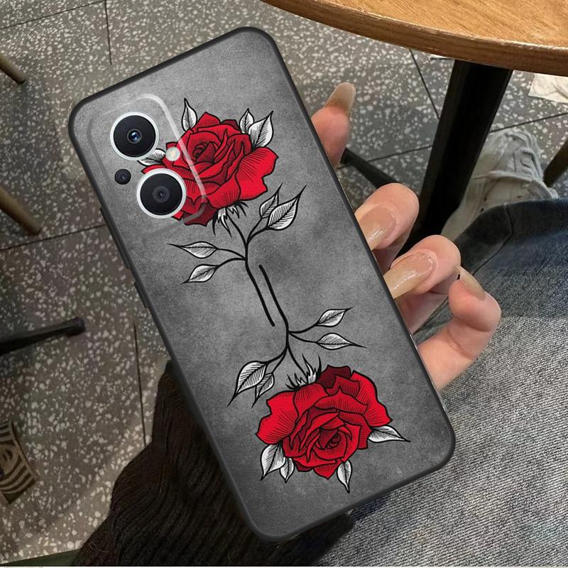 Rose Flower Floral For OPPO Reno 10 11 12 13 14 Pro 7 8 Lite 8T 11F 12F 13F 14F OPPO Find X8 X9 X5 X6 Pro Case