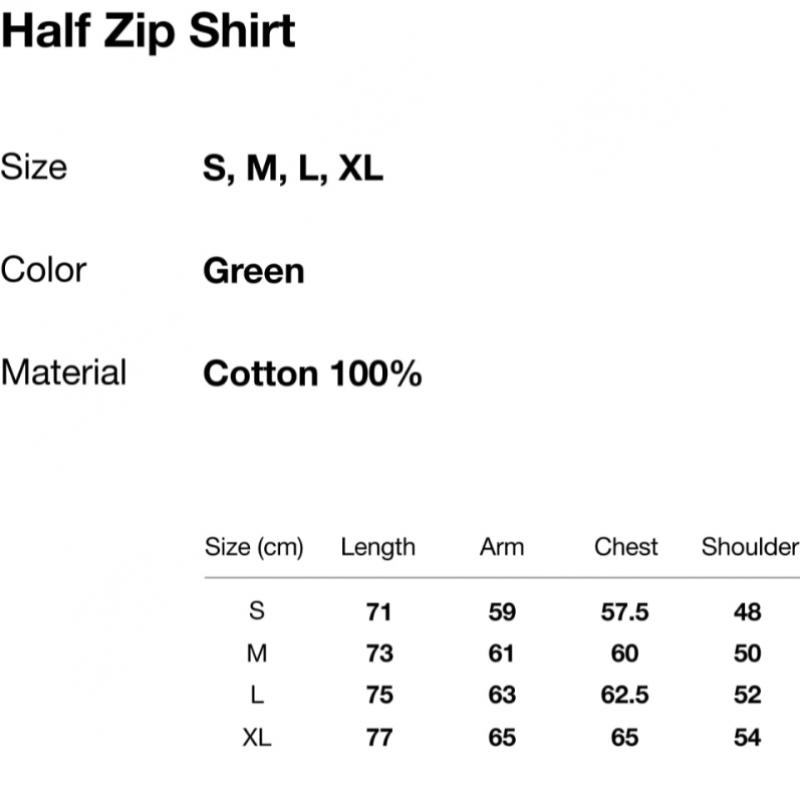 ThIs Is Never That Half Zip Shirt Green