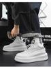 Men's Trendy High-Top Winter Shoes: Casual, Wear-Resistant, Thick Sole Sports Sneakers