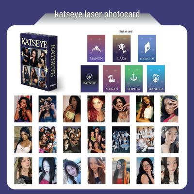 55 Katseye Laser Photocards: Korean Girl Group Photo Album Fan Merchandise