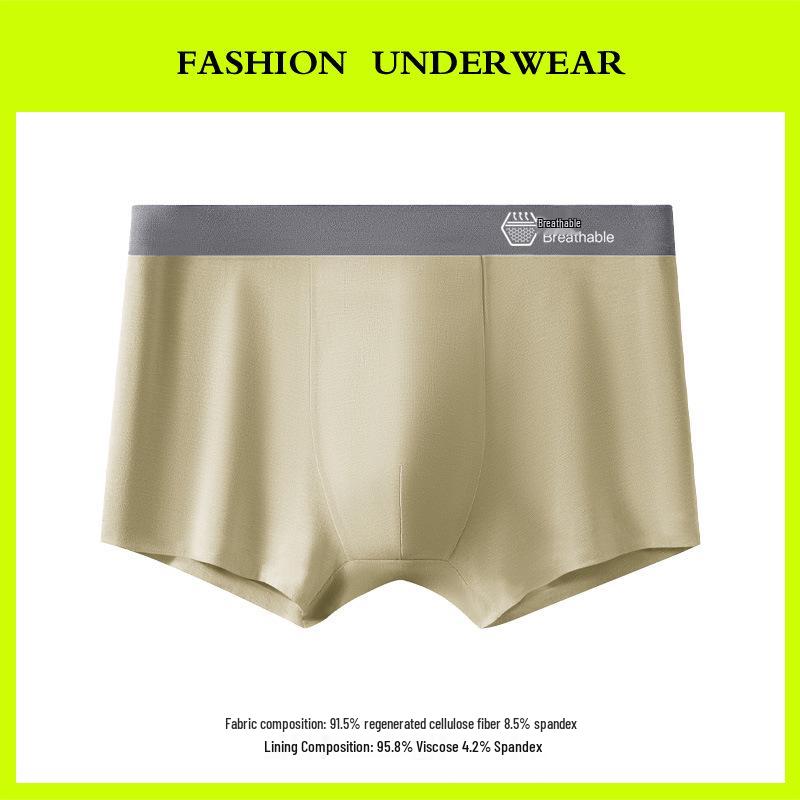 Breathable Seamless Men s Boxer Briefs with Antibacterial Crotch XXXL