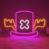 Cartoon Anime Neon Sign Dimmable Anime Hat Neon Light Signs for Wall Decor Anime Neon Sign for Kids Teen Bedroom Led Neon Light for Birthday