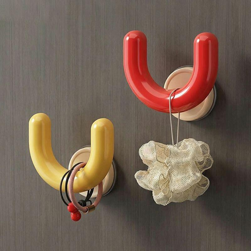 Bathroom Suction Cup Slipper Holder Space Saving U Slipper Storage Rack No Drill Multi-Purpose Organizer Multi Scene Storage