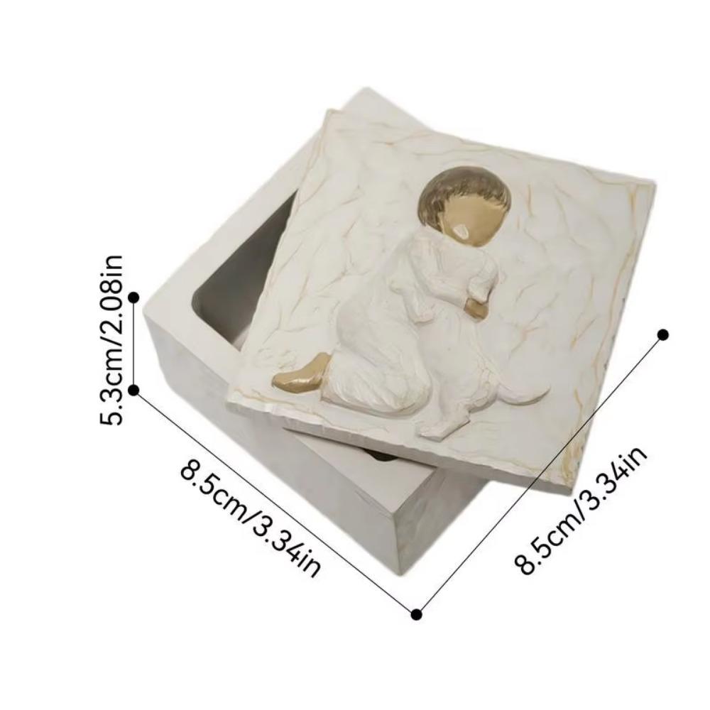 Cartoon Pet Coffin Box Universal Cat Memorial Box Creative Resin Pet Urn  Pet Supplies