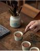 Hand-Painted Kung Fu Tea Ceremony Set: Six Gentlemen Accessories with Tea Tongs, Brush, and Tea Pet