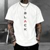 T-shirt Homme Simple Imprimé Été Manches Courtes Sport Voyage Extérieur Coupe Ample Respirant Coton Pur Manches Courtes