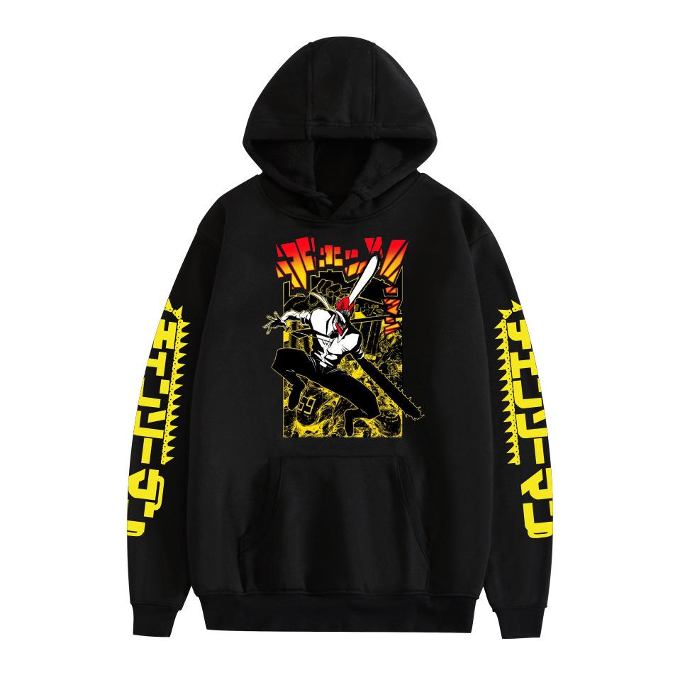 Fashion for Fans of Chainsaw Man Cartoon Printed Hoodies Sweatshirt Outdoor Sport Cosplay Pullovers