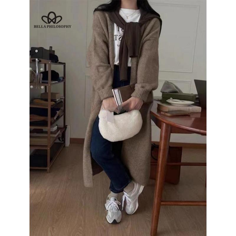 Women Fashion Long Cardigans for Autumn Casual Long Knitted Cardigan Women Sweater Coat New Cardigans Woman Clothes