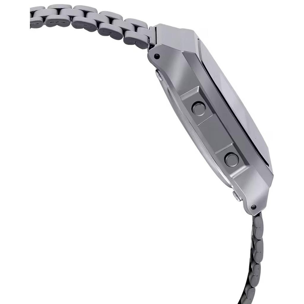 Casio Unisex Digital Vintage Silver G-Shock A168WGG-1BVT Watch,