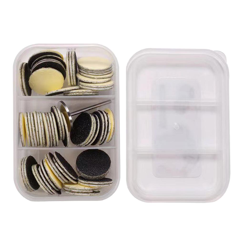 Sandpaper Discs with Metal Nail Bit Pedicure Sanding Disc Practical Replaceable Sanding Disc Pads for Electric Foot File