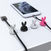 3Pcs/Set Cable Holder Creative Cartoon Rabbit Ear Shape Silicone Self-adhesive Wire Cord Organizer Clip for Office