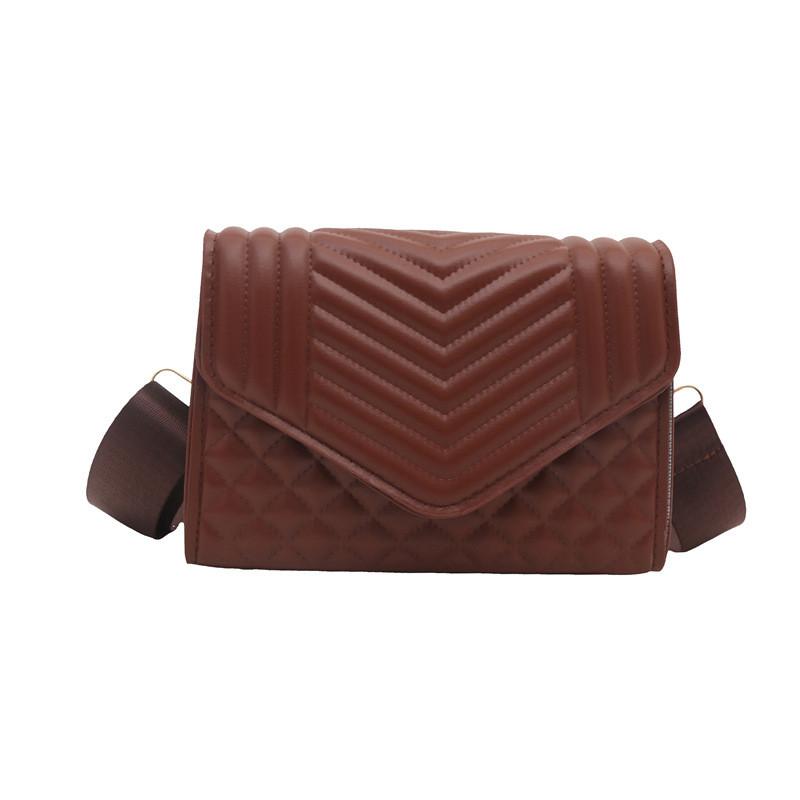 Fashionable Solid Color Plaid Small Square Bag For Women Elegant Chic Design