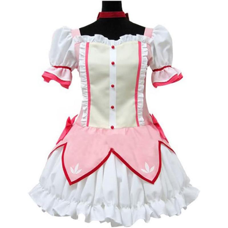Rosa Anime Cosplay Kleid, Magisches Mädchen Halloween Party Rollenspiel Kostüm Set