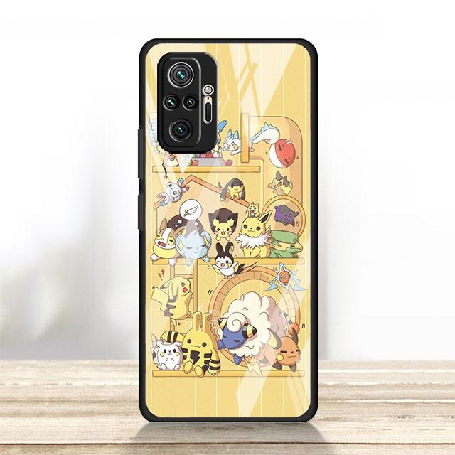 Θήκη από Γυαλί Anime Comic Pokemon Για Xiaomi Mi Poco X3 NFC F3 11T 11 Lite Funda Για Redmi Note 11 Pro 10 9 8 9C K40 Κάλυμμα Τηλεφώνου