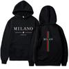 Womens Hoodies Sweatshirt Milan Print Pullover Casual Jogging High Quality Mens Clothing Daily Versatile Tracksuit Y2k Tops