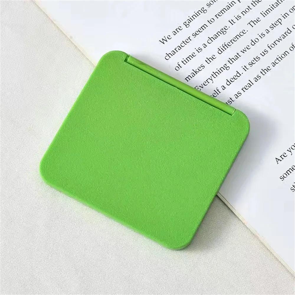 Double Sided Makeup Mirror Folding Portable Women Solid Color Mirror Pocket Rectangle Cosmetic Beauty Vanity Travel Men Shaving