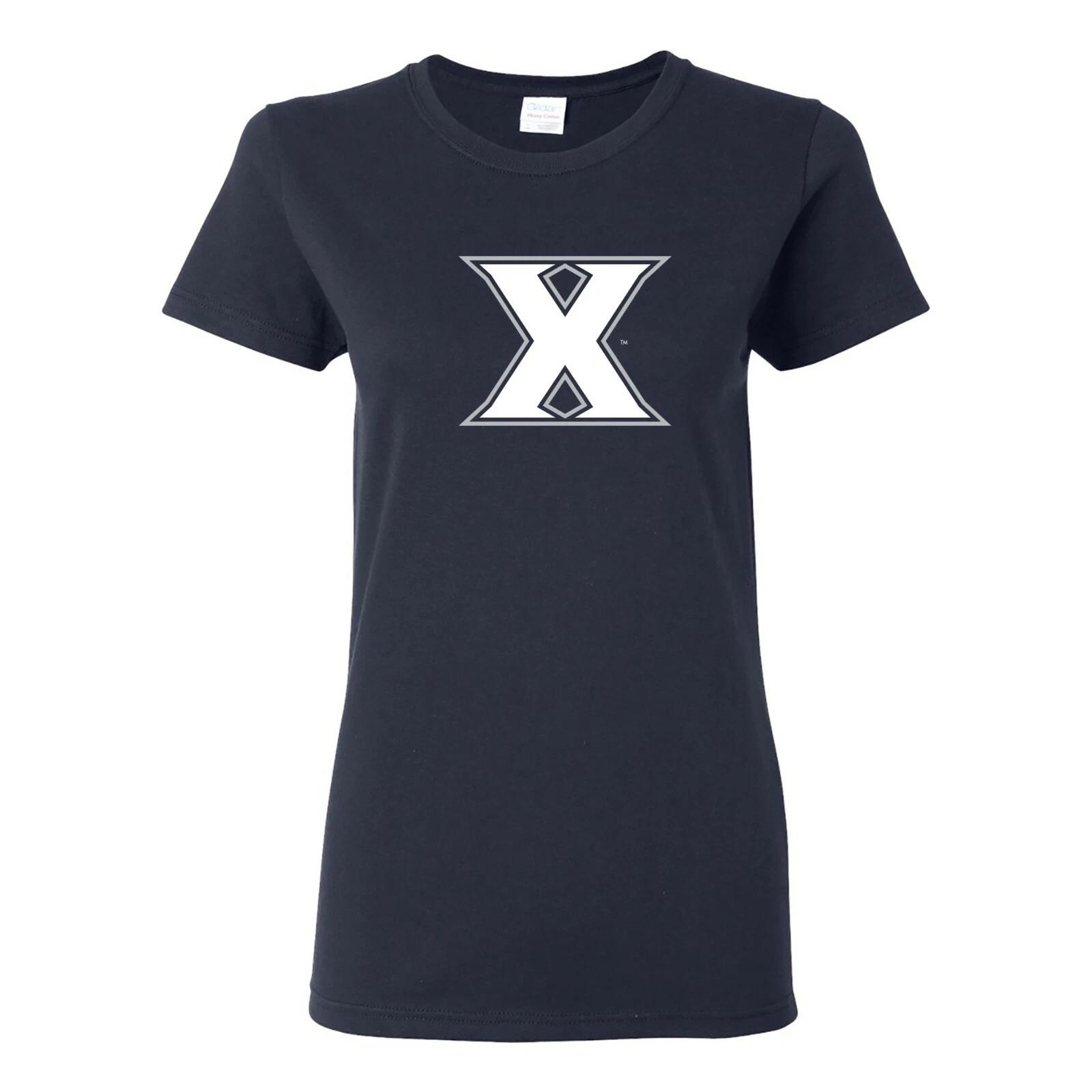 Xavier Musketeers Primary Logo Womens T shirt - Navy 4XL