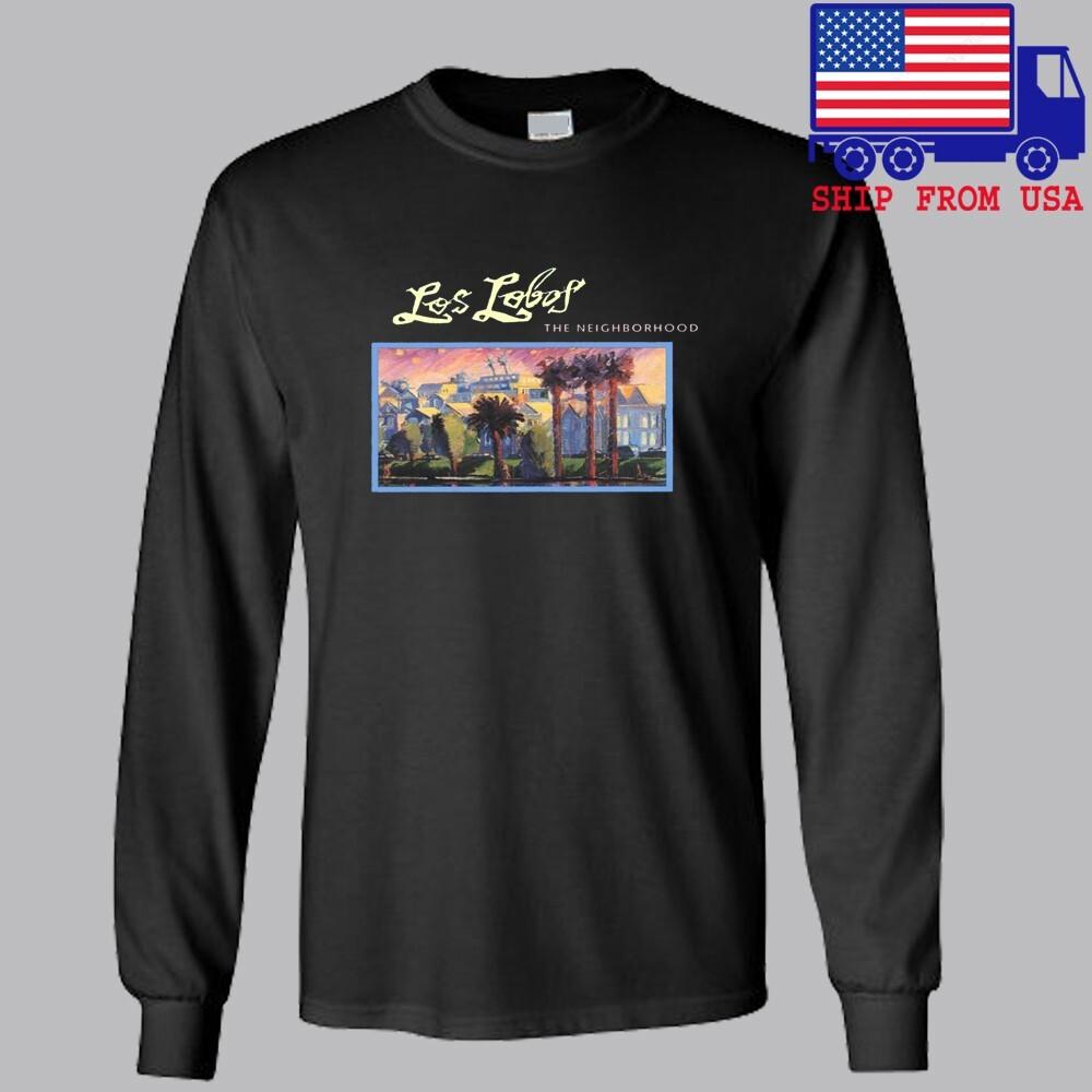 

Los Lobos The Neighborhood Men#039;s Black Navy Blue Size S to 3XL Unisex T-Shirt XXL