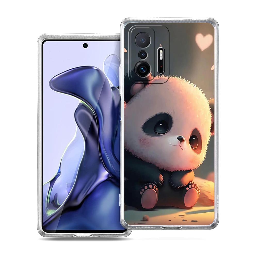 

Cute Animal Panda Phone Case for Xiaomi Mi Poco F3 X3 X4 GT NFC M3 M4 11 Ultra 12 11X 11i Pro Lite 5G Soft Transparent Cover Bag Xiaomi Mi 11i