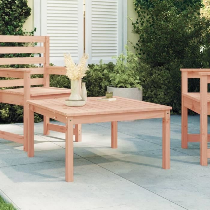 VidaXL Table de jardin 82,5x82,5x45 cm bois massif de douglas 824125