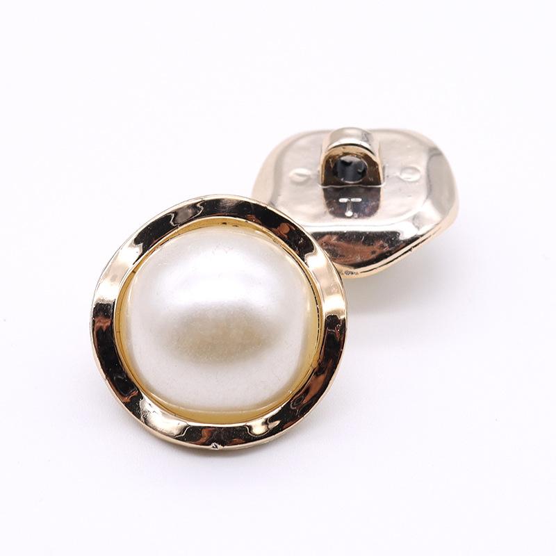 High-End Pearl Plastic Buttons, Women'S Clothes Coat Coat Buttons, Versatile Oil Round Decorative Buttons