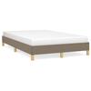 Bed Frame Without Mattress Taupe 120 X 190 Cm Fabric