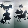 Halloween Wall Decals Skeleton Hand Pumpkin Felt Decals, Spooky Cutout Stickers, Horror Party Decorations Self Adhesive Seasonal Art for Door