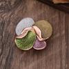 Heiß verkaufende emailierte geometrische Blume magnetische Brosche, modische kreative Blumenbrosche für Damen