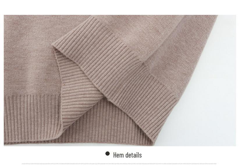 2025 Autumn/Winter Wool Sweater for Mom and Mother-in-law, Warm Red Base Layer for Middle-Aged & Elderly Women