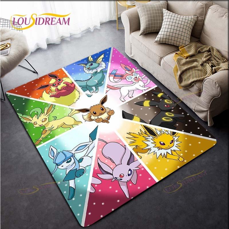 Anime Pokemon Pikachu Rug for Kitchen Doormat Bedroom Carpets for Living Room Laundry Bathroom Non-slip Floor Mat