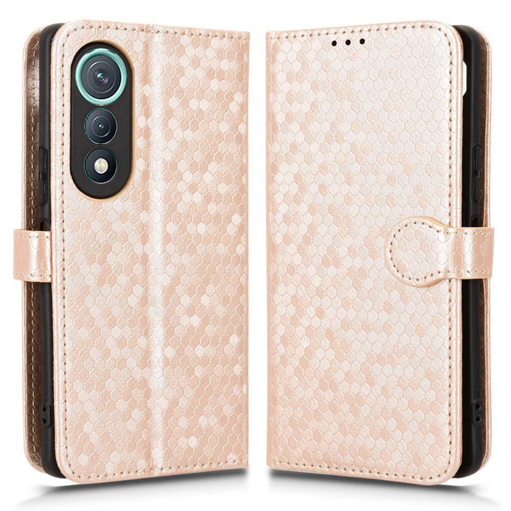 For TECNO Pova Curve 5G LJ8k Wallet Case Dot Pattern Imprint PU Leather Phone Cover with Wrist Strap