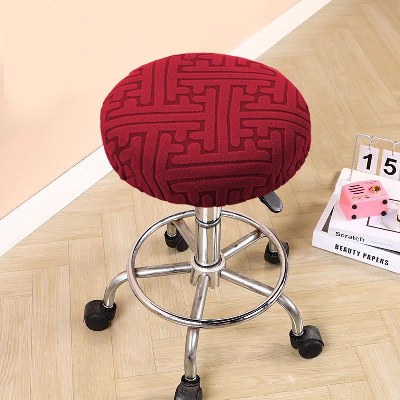 Simple and Universal Round Stool Cushion Cover Bar Swivel Chair Cover Round Chair Cover Bar Round Stool Cover Four Seasons