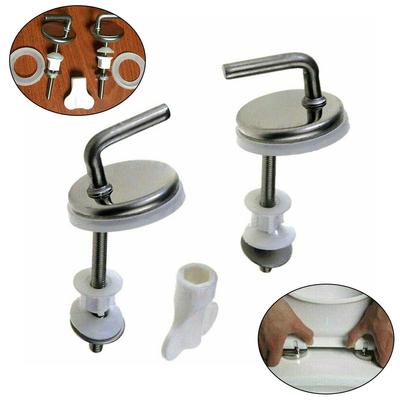 Toilet Cover 2pcs Toilet Seat Fix Fitting Stainless Steel