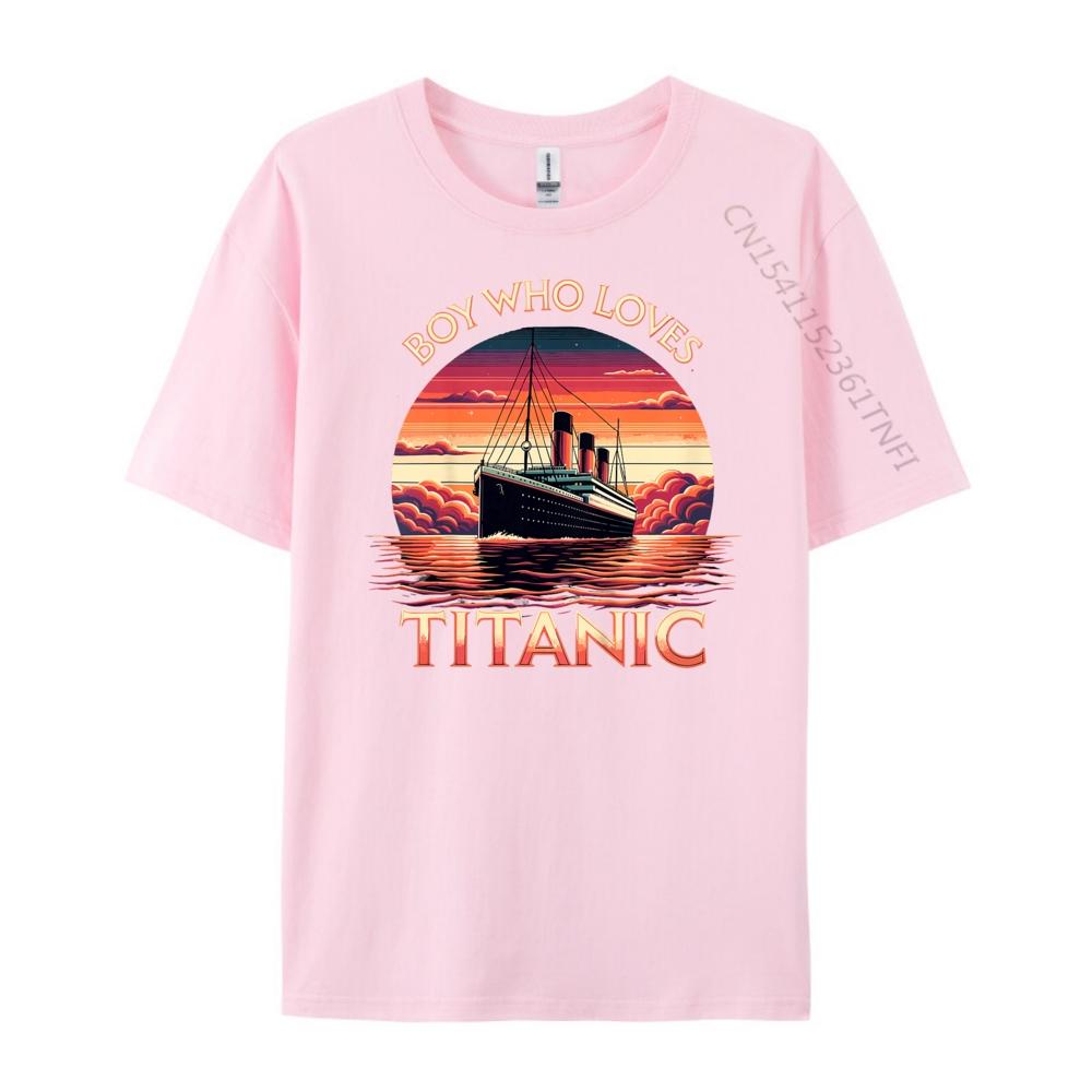 Kids Who Loves The Titanic XS Graphic T Shirts Youth T Shirt Men Vintage