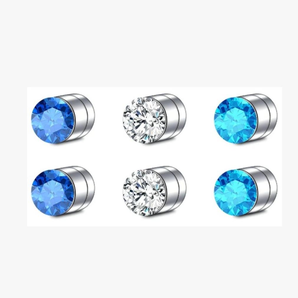 2-12 Stück Einfache Magnetische Nasenstecker-Ohrringe aus Edelstahl, 3 mm Nicht durchbohrte Körperschmuck für Männer und Frauen