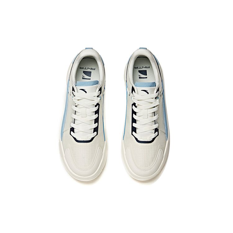 Anta Lifestyle Series Non-Slip Wear-Resistant Low-Top Casual Sneakers Men sneakers Ivory-White 912128820-4