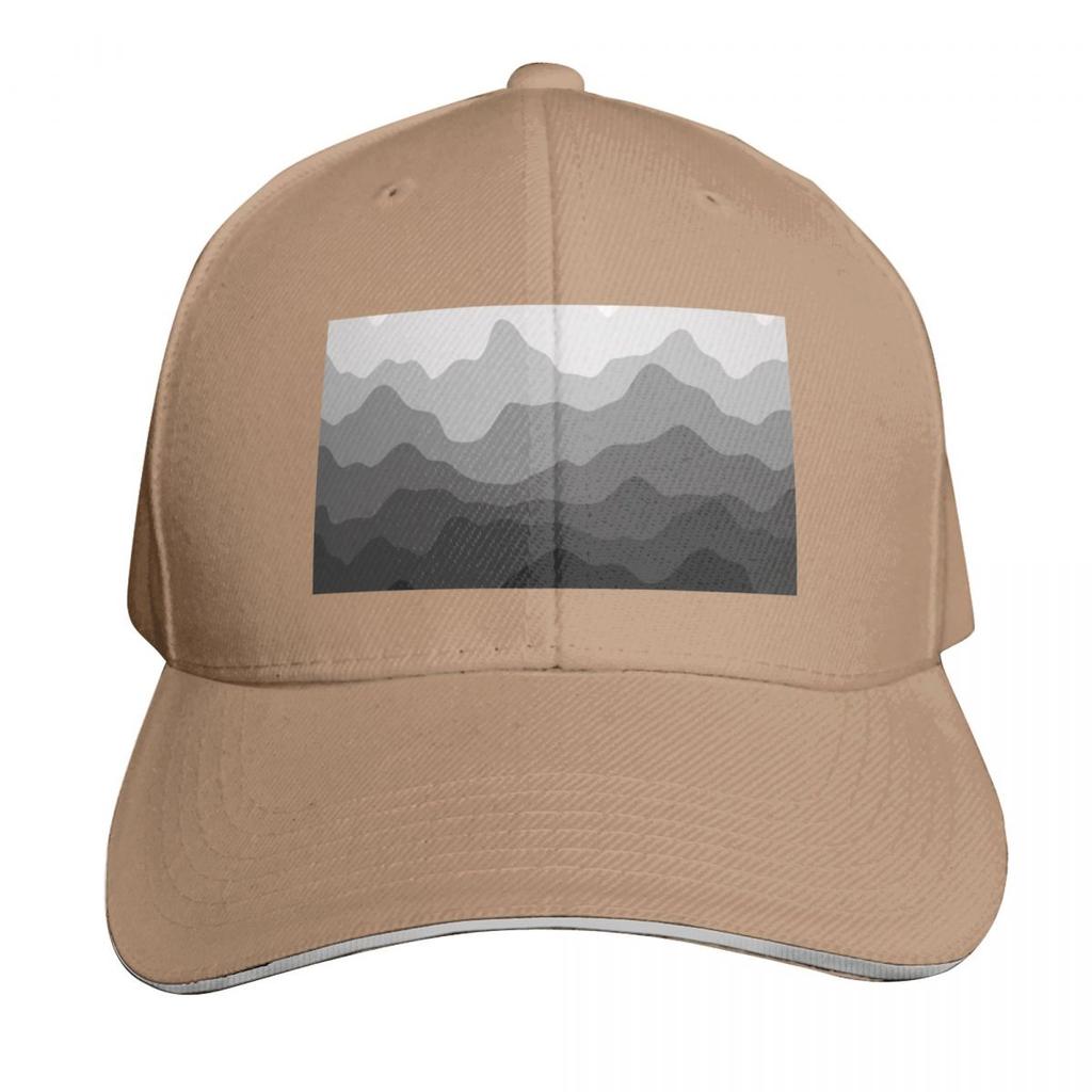 Grey mountains Baseball Cap Beach Bag Horse Hat Luxury Unisex Hat hard hat Womens Hats For The Sun Unisexs