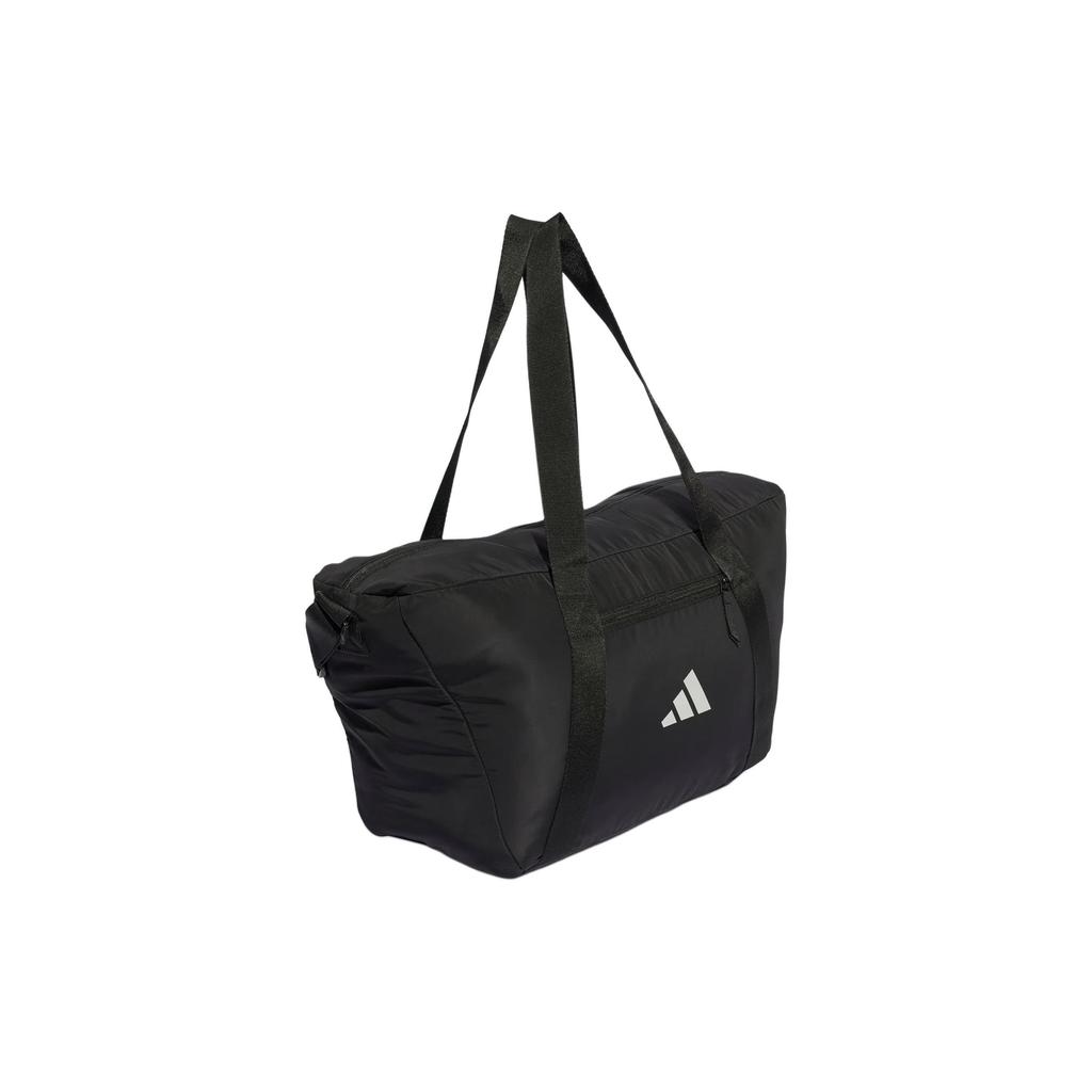 Adidas Logo Multi-Pocket Recycled Polyester Shoulder Tote Bag Women Bags Black Linen-Green IP2253