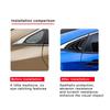 For Honda Civic Sedan 10th Gen 2016-2020 Car Sticker Rear Side Window Louvers Air Vent Scoop Shades Cover Trim Blinds Carbon
